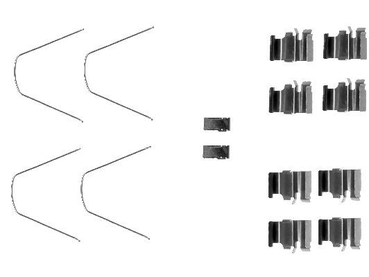 HELLA PAGID Комплектующие, колодки дискового тормоза 8DZ 355 203-161